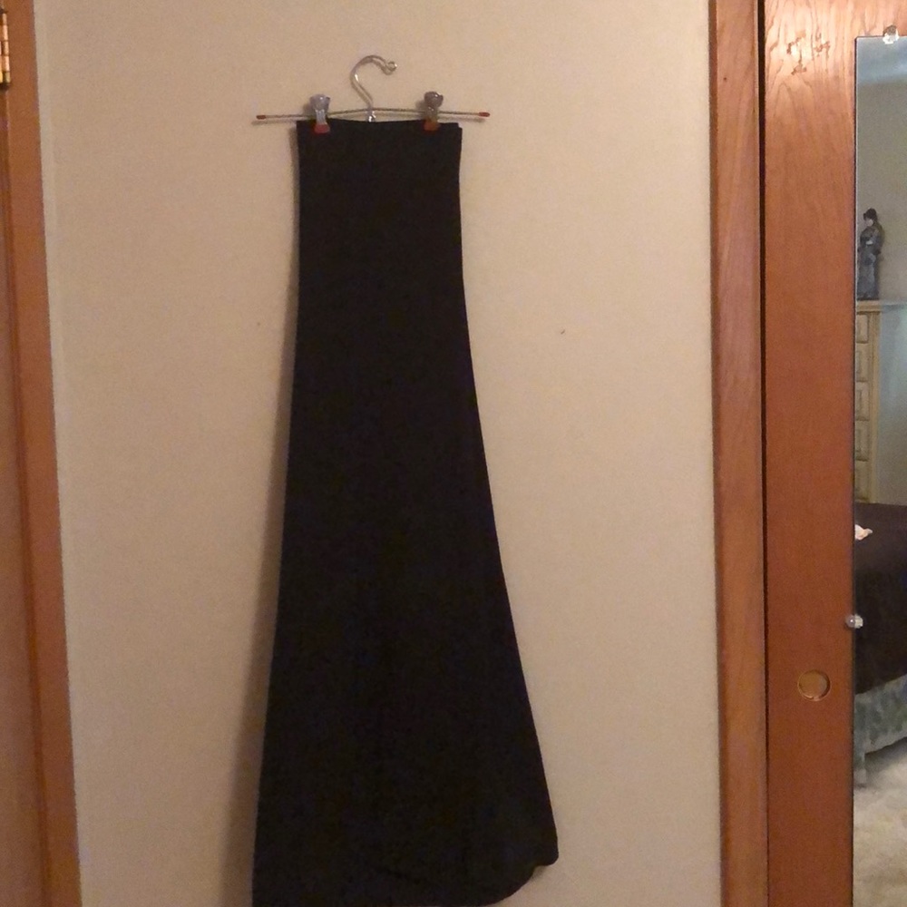 Dressy black slacks with elastic waist band